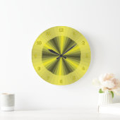 光イリュージョン黄時計 ラージ壁時計 (ホーム)