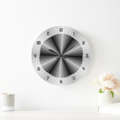 光イリュージョン黒時計 ラージ壁時計 (ホーム)