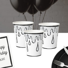 光イリュージョン2D漫画誕生日パーティー 紙コップ