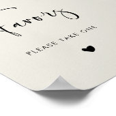 光エレガントモダンセージ緑の好意サイン ポスター (角)