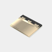 光エレガントモダン輝く金ゴールドのハートパーソナライズされた- ポストイット (アングル)