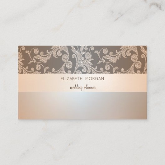 光エレガントモダン、グリッター旋回 名刺 (正面)