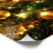 光エレガント付きのク飾リスマスツリー ポスター (コーナー)