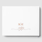 光エレガント桃バラミディアム結婚ズフォイル ゲストブック (裏面)