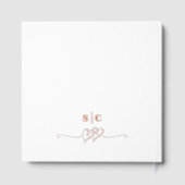 光エレガント赤面ピンクローズラージ結婚ズ ゲストブック (裏面)