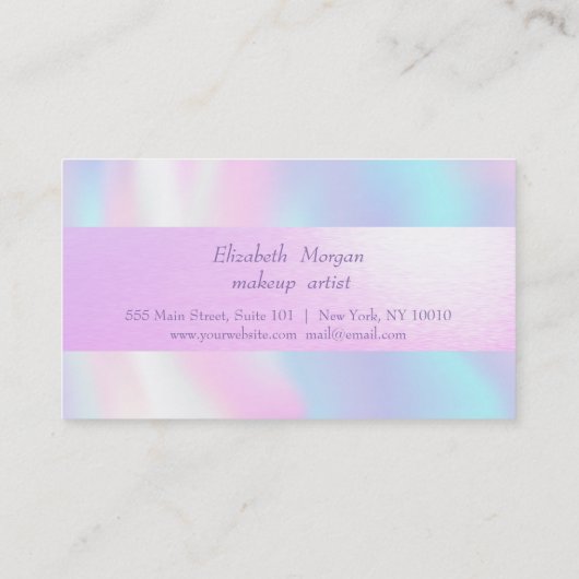 光エレガント輝の点滅、ホログラフィストライプのック ロイヤリティカード (裏面)