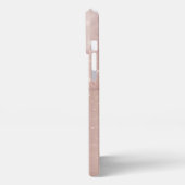 光エレガント輝バラ金ゴールド金属グラムモノグラム iPhoneケース (左側面)