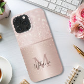 光エレガント輝バラ金ゴールド金属グラムモノグラム iPhoneケース