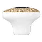 光エレガント金ゴールドグリッタープリントブラックモノグラム セラミックノブ (側面)