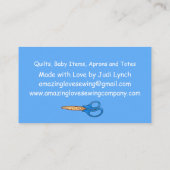 光カスタマイズ青裁縫機 名刺 (裏面)