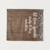 光カスタムの木の柱結婚を愛す素朴る人 タペストリー (正面(横))