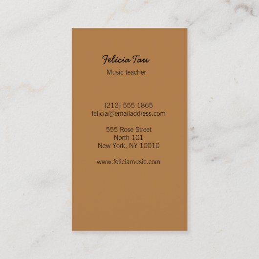 光カスタムミュージシャン茶色 名刺 (裏面)