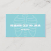 光カスタム光明るい青の白色放射線科医 名刺 (正面)