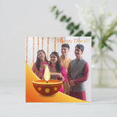 光カスタム家族の写真のフェスティバルハッピーディワリ シーズンカード (スタンド正面)