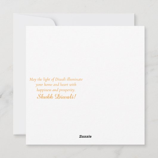 光カスタム家族の写真のフェスティバルハッピーディワリ シーズンカード (裏面)