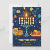 光カスタム文字フェスティバルお祝い シーズンカード (正面)