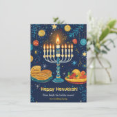 光カスタム文字フェスティバルお祝い シーズンカード (スタンド正面)