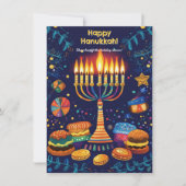 光カスタム文字フェスティバルお祝い シーズンカード (正面)