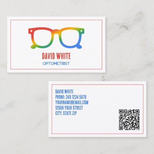 👓光カスタム系QR 名刺 (正面/裏面)