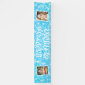 光カスタム誕生日プールパーティービーチパーティー水 横断幕 (縦)