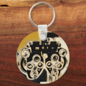 光カッコいいモダン眼精疲労レンズ キーホルダー (正面)