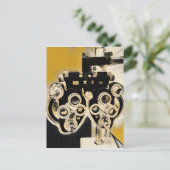 光カッコいいモダン眼精疲労レンズ ポストカード (スタンド正面)