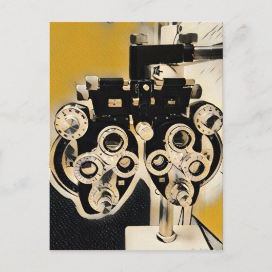 光カッコいいモダン眼精疲労レンズ ポストカード (正面)