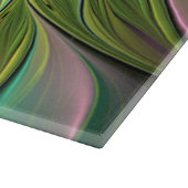 光カラフルファンタジーフラワーフラクタルアート カッティングボード (角)