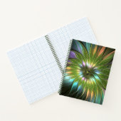 光カラフルファンタジーフラワーフラクタルアート ノートブック (内部)