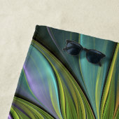 光カラフルファンタジーフラワーフラクタルアート ビーチタオル (インサイチュ)