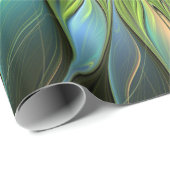 光カラフルファンタジーフラワーフラクタルアート ラッピングペーパー (ロールコーナー)