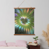 光カラフルファンタジーフラワーフラクタルアート 吊り下げ型タペストリー (寝室)