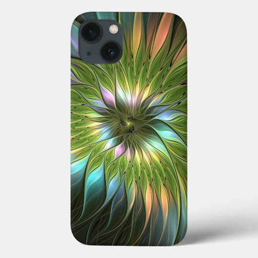 光カラフルファンタジーフラワーフラクタルアート Case-Mate iPhoneケース (裏面)