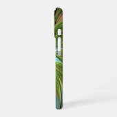 光カラフルファンタジーフラワーフラクタルアート iPhone 16ケース (左側面)