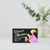 光カラフルフェイクのテクスチャー洗浄具 名刺 (スタンド正面)