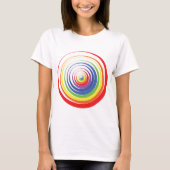 光カラフル円 Tシャツ (正面)