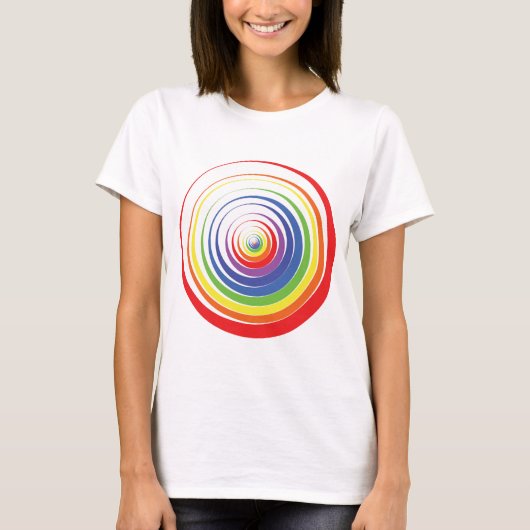 光カラフル円 Tシャツ (正面)