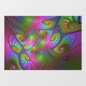 光カラフル抽象芸術トリップ(幻覚体験)のようなフラクタル ウィンドウサイン (シート)