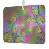 光カラフル抽象芸術トリップ（幻覚体験）のようなフラクタル カーエアーフレッシュナー (左)