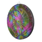 光カラフル抽象芸術トリップ（幻覚体験）のようなフラクタル ダーツボード (正面右)