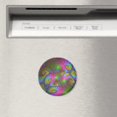 光カラフル抽象芸術トリップ(幻覚体験)のようなフラクタル マグネット (インサイチュ (食洗機))