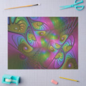 光カラフル抽象芸術トリップ（幻覚体験）のようなフラクタル 薄葉紙 (クラフト)