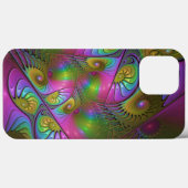 光カラフル抽象芸術トリップ（幻覚体験）のようなフラクタル Case-Mate iPhoneケース (裏面 (横))