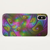 光カラフル抽象芸術トリップ（幻覚体験）のようなフラクタル Case-Mate iPhoneケース (裏面(横))