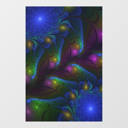 光カラフル抽象芸術フラモダンルトリップ（幻覚体験）のようなタル ウィンドウサイン (シート)