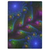 光カラフル抽象芸術フラモダンルトリップ（幻覚体験）のようなタル クリップボード (裏面)