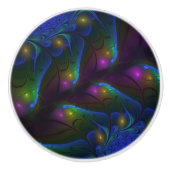 光カラフル抽象芸術フラモダンルトリップ（幻覚体験）のようなタル セラミックノブ (正面)