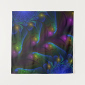 光カラフル抽象芸術フラモダンルトリップ（幻覚体験）のようなタル タペストリー (正面)