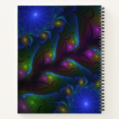 光カラフル抽象芸術フラモダンルトリップ（幻覚体験）のようなタル ノートブック (裏面)