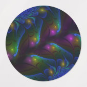 光カラフル抽象芸術フラモダンルトリップ（幻覚体験）のようなタル ラベル (デザイン2)